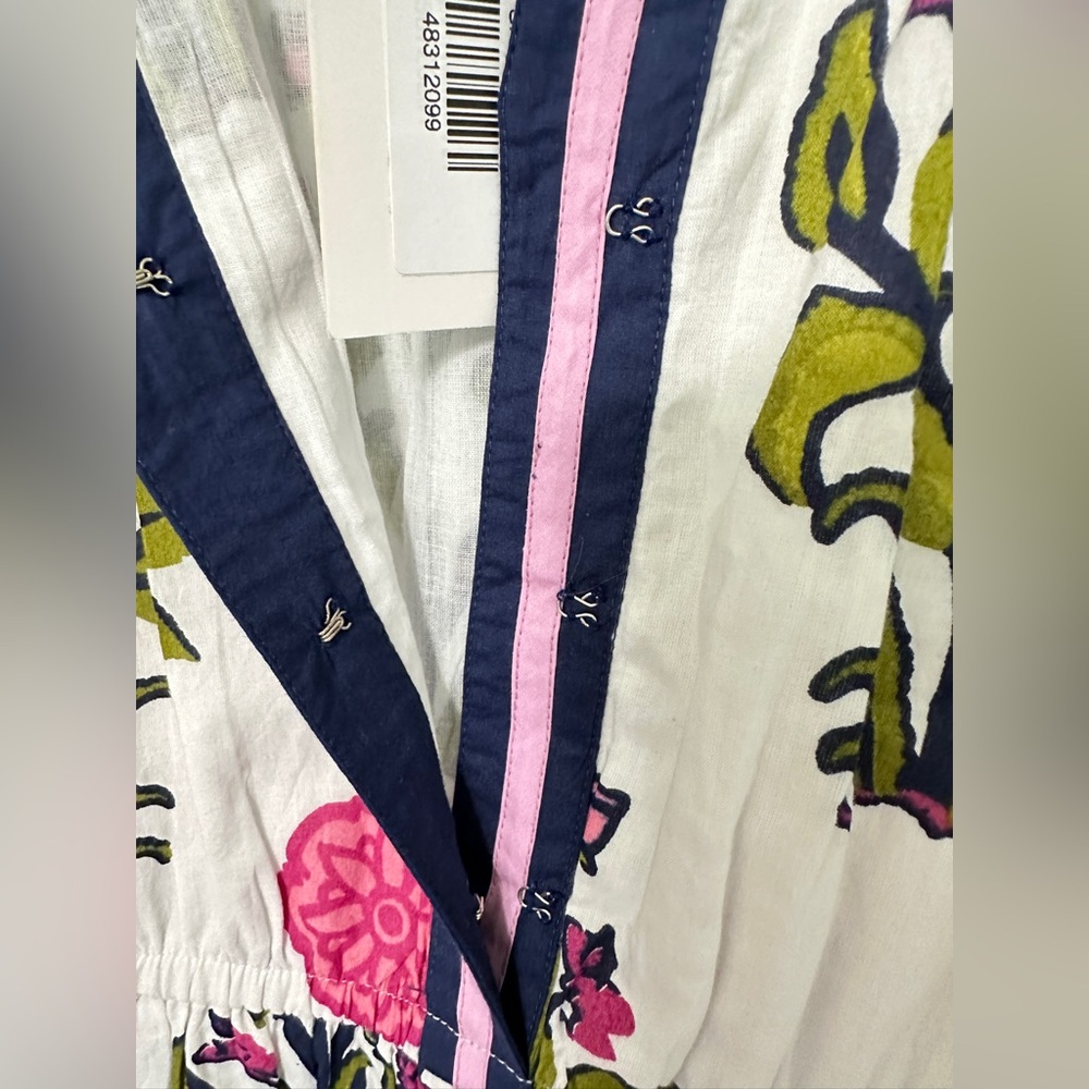 NWT SZ L THML Floral pink white green White and Pink Maxi Dress - Picture 5 of 11